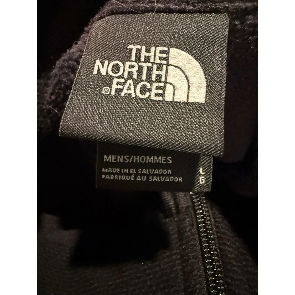 The North Face Mens Black Quarter Zip Fleece Pullover Jacket Large L‎ Mock Neck
